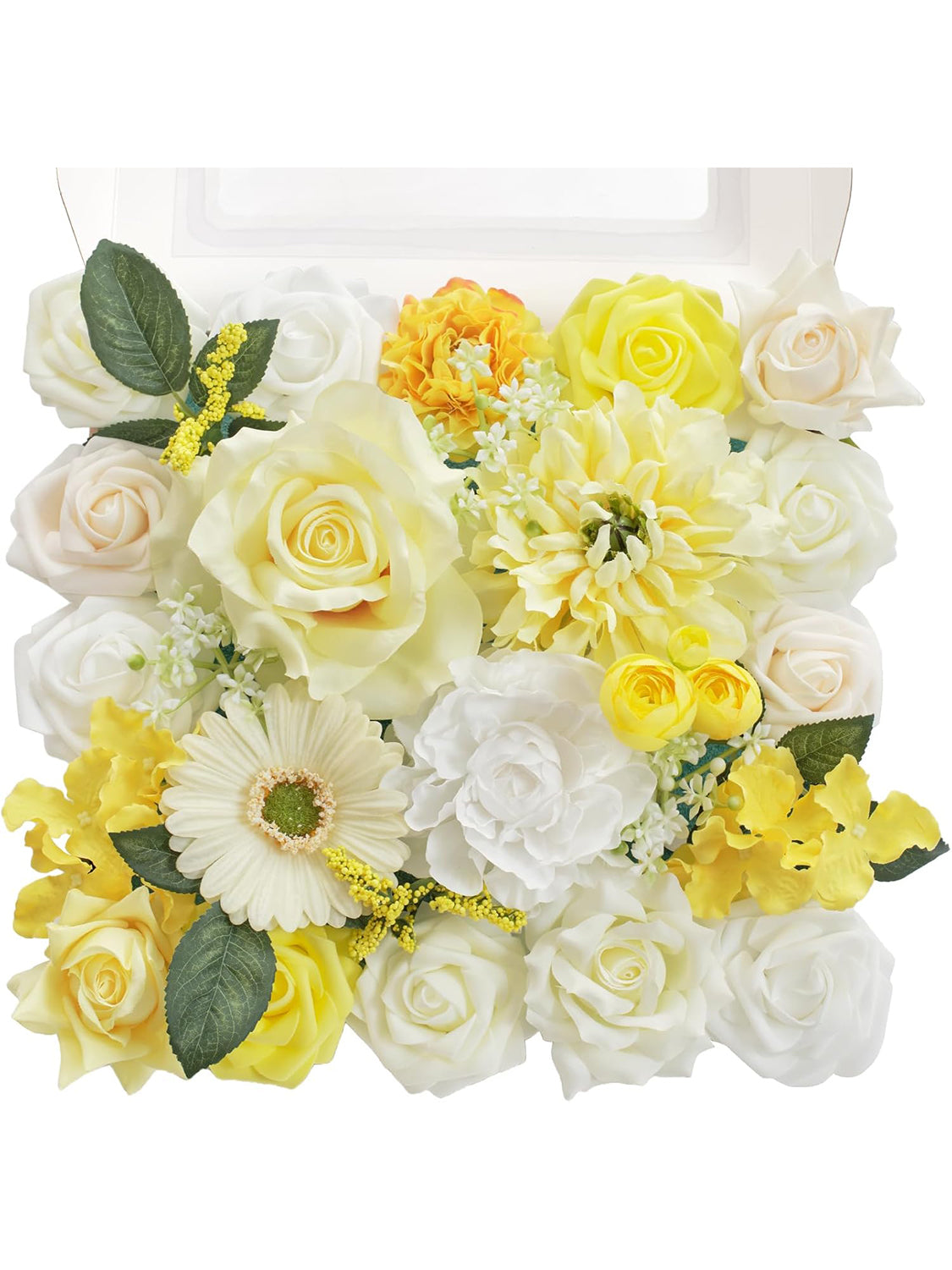 Lemon Yellow DIY Wedding Artificial Rose Flowers Combo Box