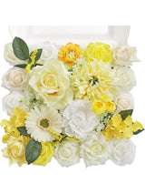 Lemon Yellow DIY Wedding Artificial Rose Flowers Combo Box