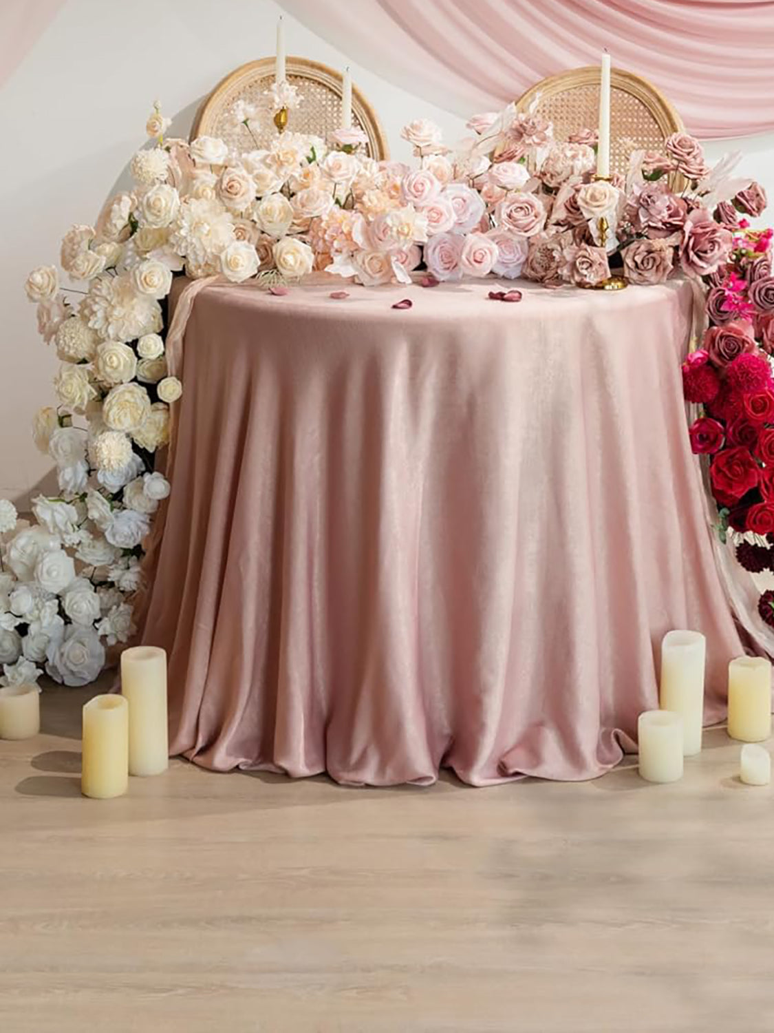 Cream Artificial Flowers 16pcs Cream Silk Roses DIY Box