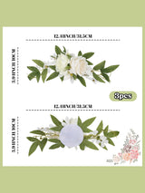 White Ivory Faux Cake Flowers Topper For Wedding Decorations 3 Pack