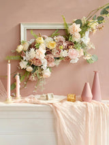 Dusty Rose Artificial Flowers 16pcs Cream Silk Roses DIY Box