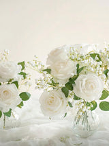 Ivory Artificial Flowers 16pcs Cream Silk Roses DIY Box