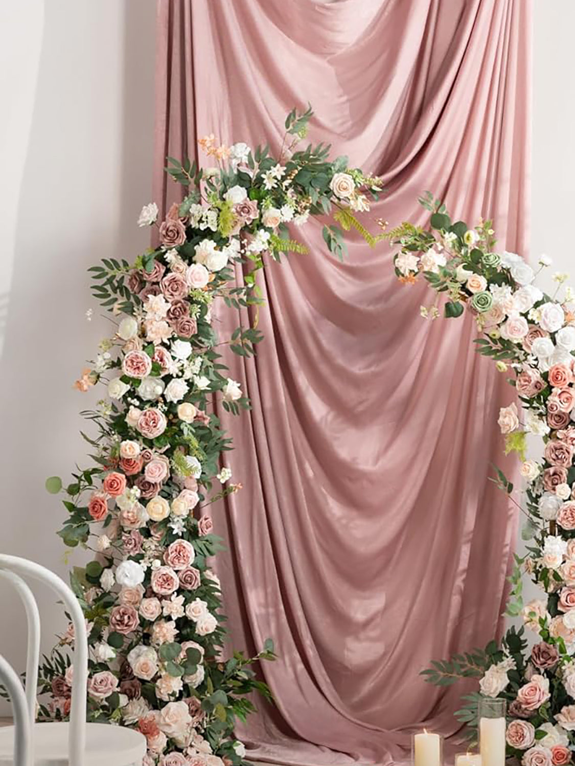 Pale Pink & Shabby Blush Artificial Flowers 16pcs Cream Silk Roses DIY Box