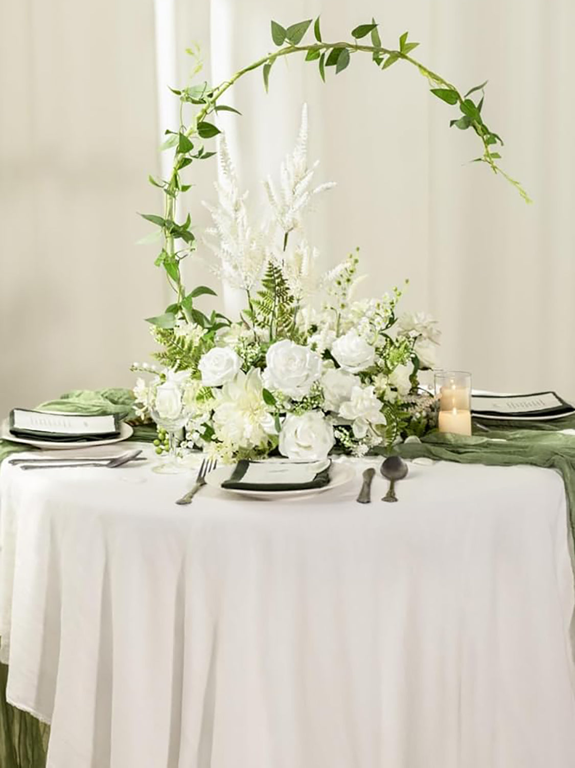 Ivory Artificial Flowers 9pcs Silk Dahlia 5.5"/4.5" DIY Box