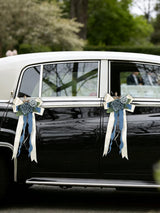 Blue 4PCS Wedding Car Door Handle Decorative Flowers