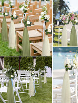 Green 24 Set Wedding Hydrangea/Gardenia Aisle Decorations 31.5inch