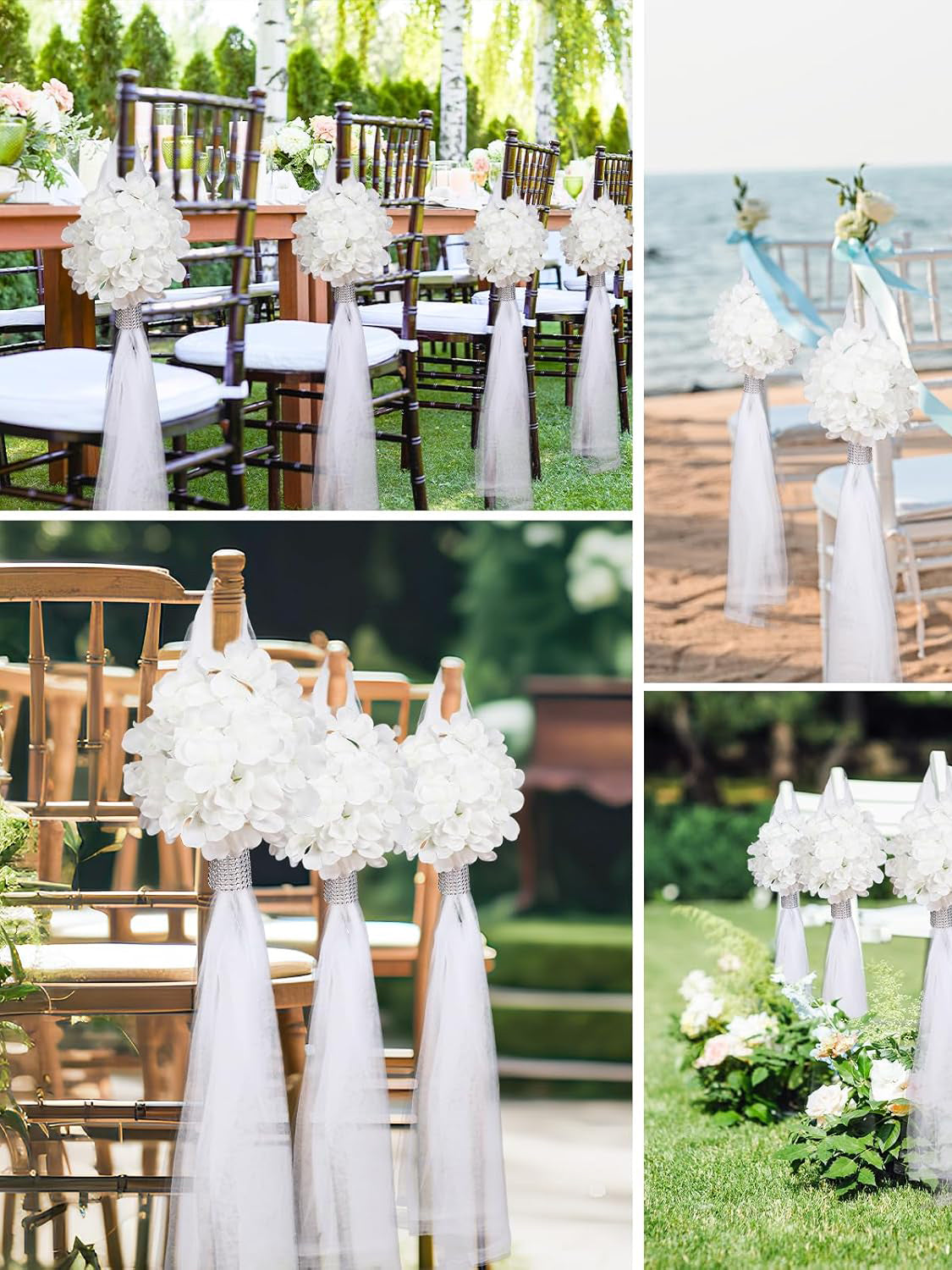 Hydrangea 24 Set Wedding Aisle Decorations 31.5inch