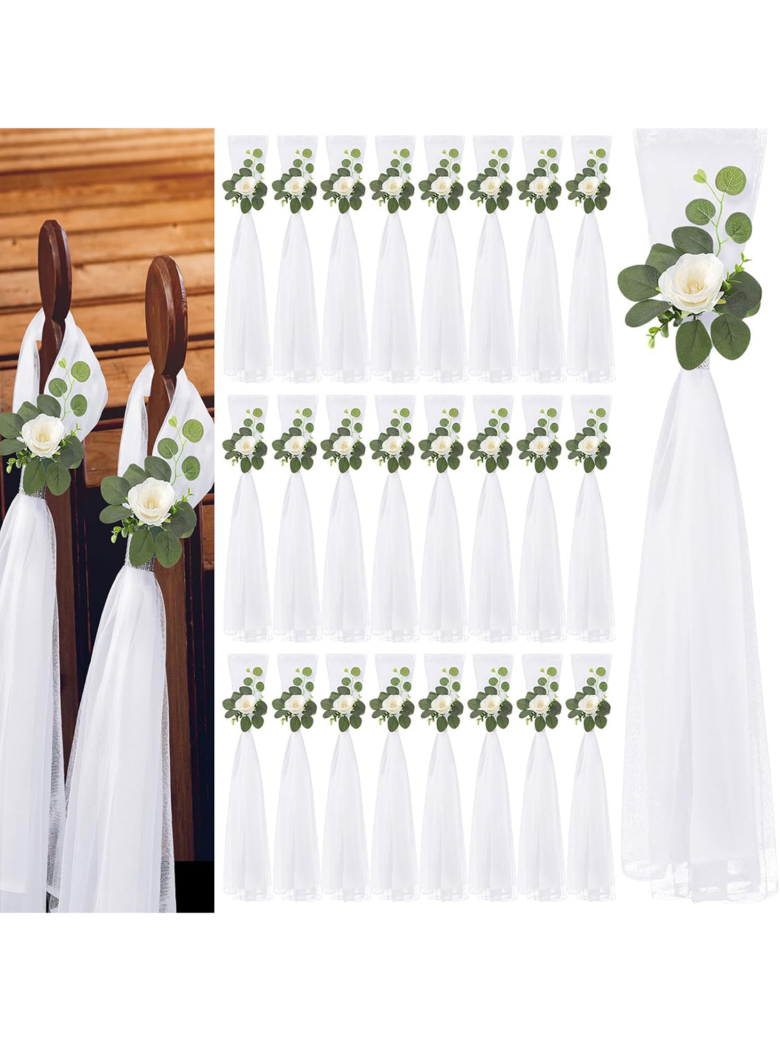 Gardenia 24 Set Wedding Aisle Decorations 31.5inch