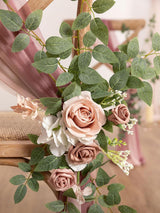 Dusty Rose 8 Artificial Flowers  Wedding Chair Decorations Aisle