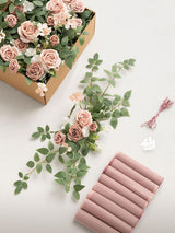 Dusty Rose 8 Artificial Flowers  Wedding Chair Decorations Aisle