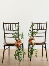 Sunset Terracotta 8 Artificial Flowers  Wedding Chair Decorations Aisle