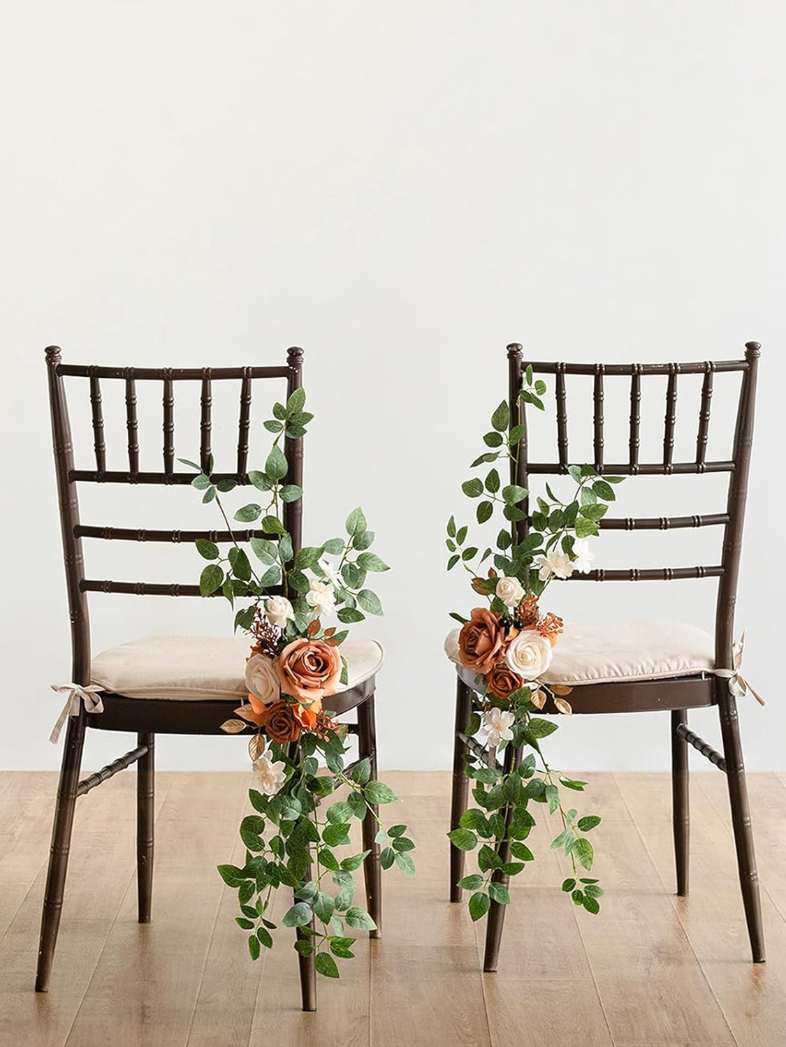 Sunset Terracotta 8 Artificial Flowers  Wedding Chair Decorations Aisle