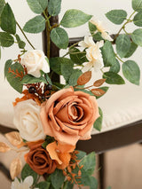 Sunset Terracotta 8 Artificial Flowers  Wedding Chair Decorations Aisle