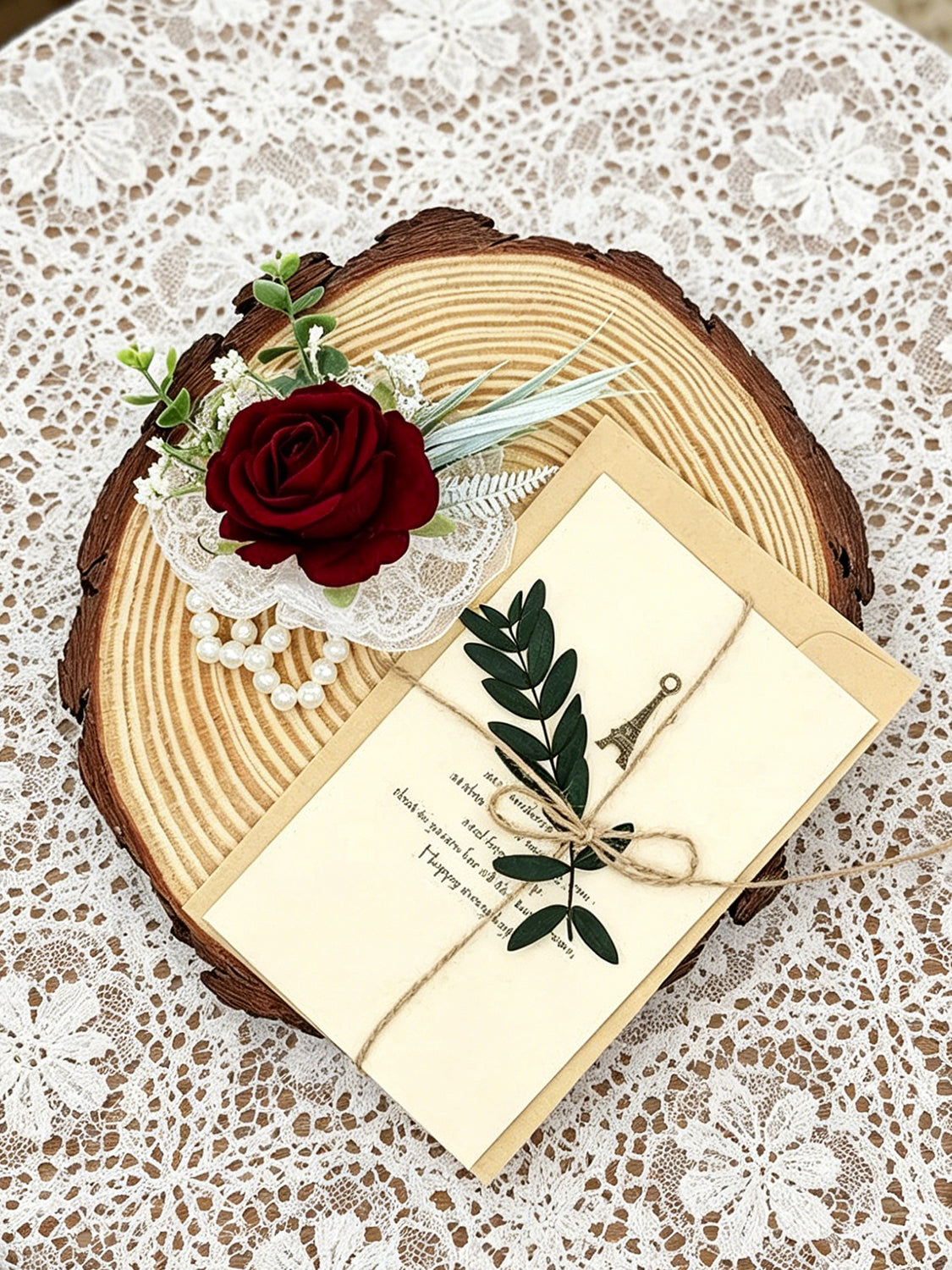 Wine Red Corsage and Boutonniere Artificial Rose Set 2