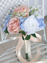 Dusty Blue & Blush Wedding Essentials Bundle — Bridal Party Flowers