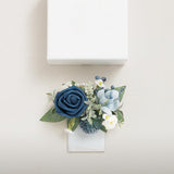 Dusty Blue Navy Pocket Boutonniere 6x5 For Groom Wedding Accessory