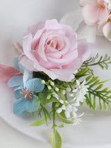 Dusty Blue & Blush Wedding Essentials Bundle — Bridal Party Flowers