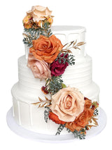 Artificia Silk Flowers For Cake Decorations Burnt Orange