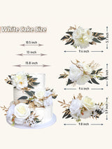 Ivory White Gold Flower Topper For Wedding Cake Decorations 001