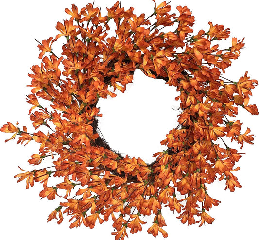 Fall Forsythia Wreath - 24" Vibrant Floral Décor