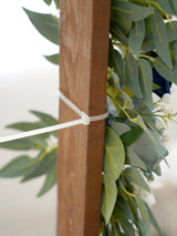 Dusty Blue Wedding Arch Flower Swag Set of 2 35/25 Inch Welcome Signs