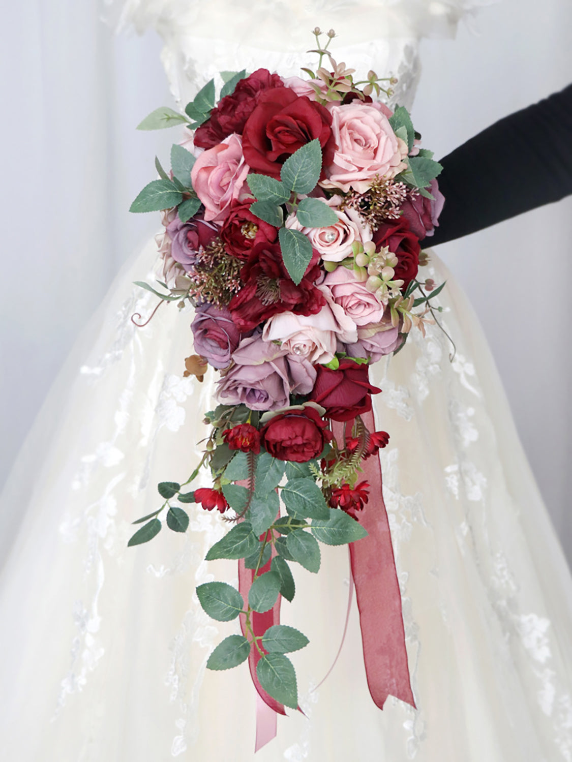 Burgundy & Marasla Wedding Essentials Bundle — Bridal Party Flowers