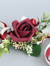 Burgundy & Marasla Wedding Essentials Bundle — Bridal Party Flowers