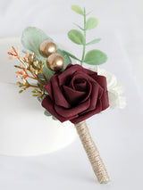 Burgundy & Marasla Wedding Essentials Bundle — Bridal Party Flowers
