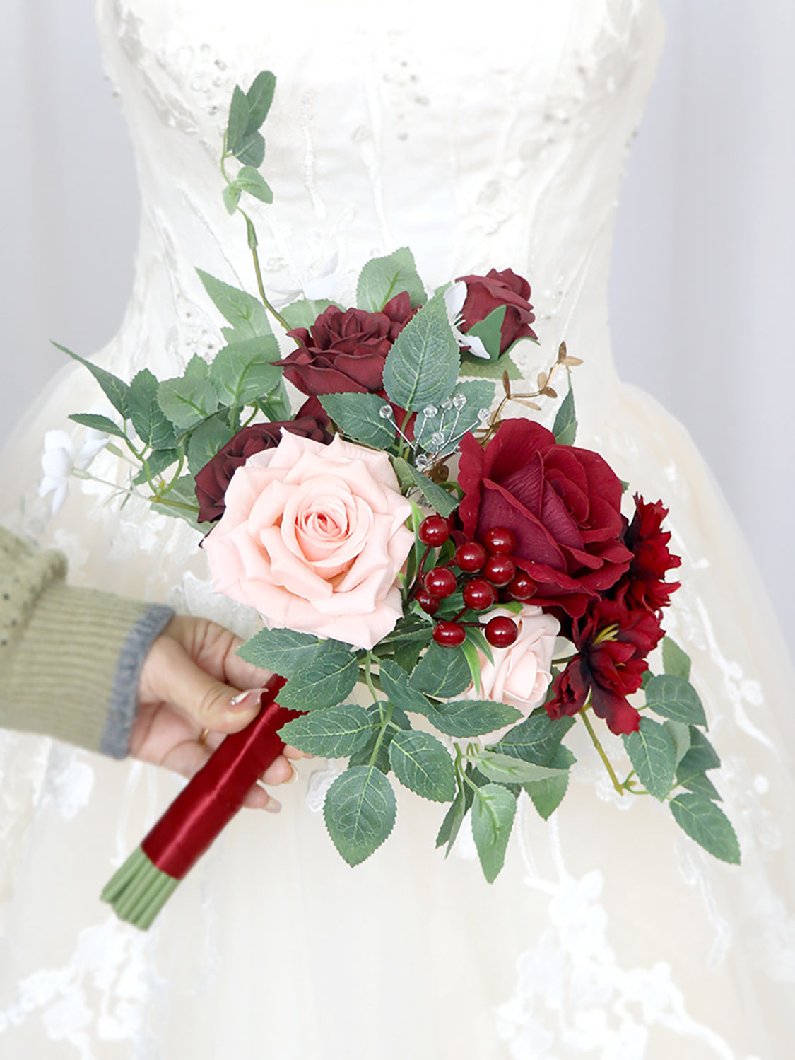 Burgundy & Marasla Wedding Essentials Bundle — Bridal Party Flowers
