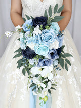 Dusty Blue & Navy Wedding Essentials Bundle — Bridal Party Flowers