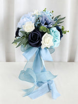 Dusty Blue & Navy Wedding Essentials Bundle — Bridal Party Flowers