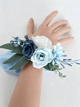 Dusty Blue & Navy Wedding Essentials Bundle — Bridal Party Flowers