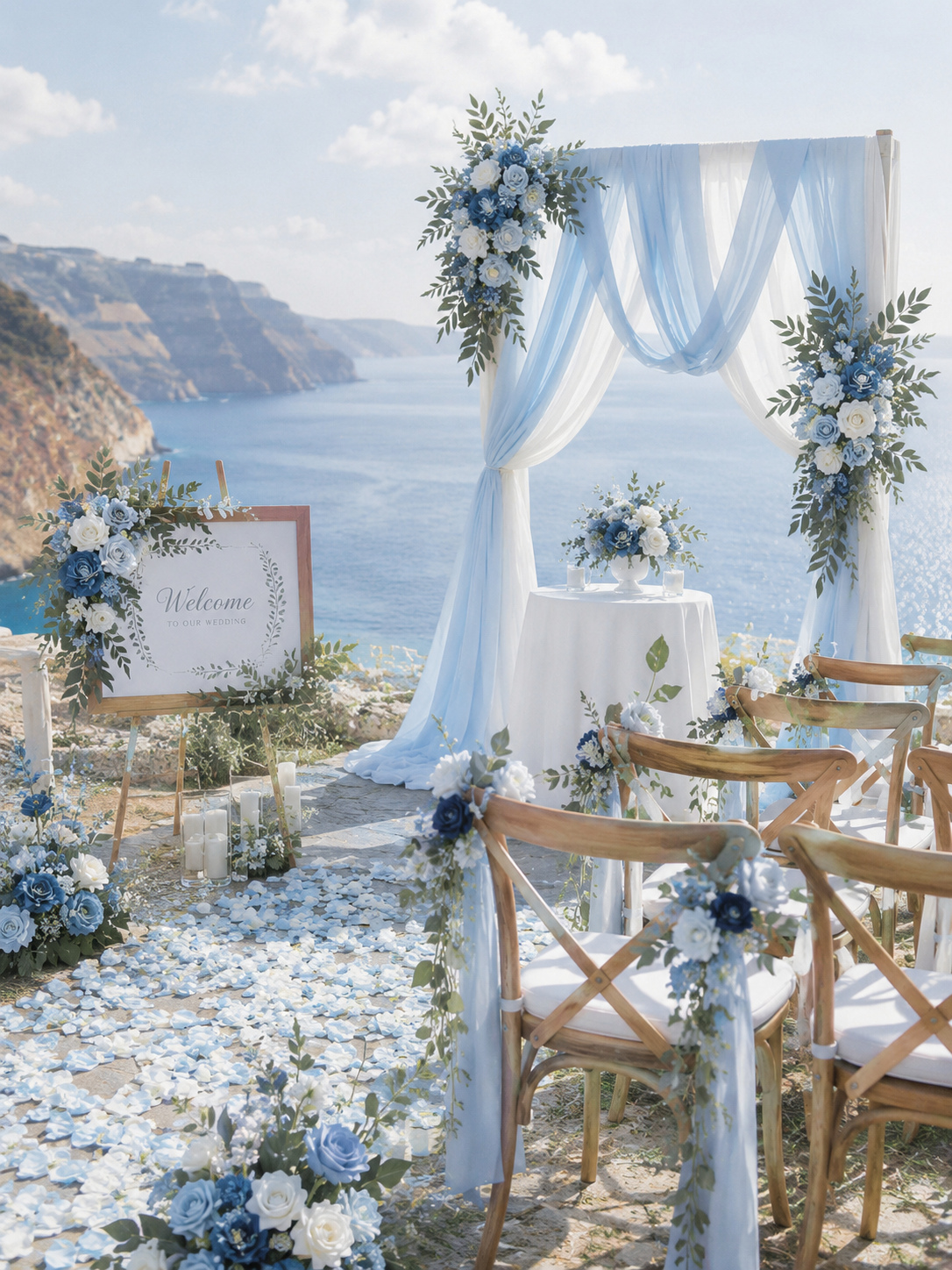 Dusty Blue & Navy Complete Wedding Bundle — Wedding Venue Décor