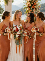 Sunset Terracotta & Orange Wedding Essentials Bundle — Bridal Party Flowers