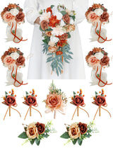Sunset Terracotta & Orange Wedding Essentials Bundle — Bridal Party Flowers