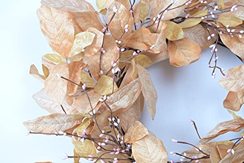 Elegant Magnolia Celebration: 20-Inch Handcrafted Pip Berry Wedding Wreath