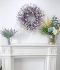 Seamless Spring to Summer: 24-Inch Lavender and Purple Forsythia Door Wreath - Tokcare Home