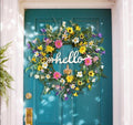Spring Wreaths for Front Door, TOKCARE 22 Inch Eucalyptus Wreath with Front Door, TOKCARE 22 Inch Eucalyptus Wreath
