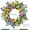 Spring Wreaths for Front Door, TOKCARE 22 Inch Eucalyptus Wreath with Front Door, TOKCARE 22 Inch Eucalyptus Wreath