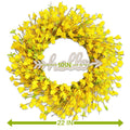 Spring Wreath for Front Door 22 Inch Yellow Forsythia Door WreathFront Door 22 Inch Yellow Forsythia Door Wreath